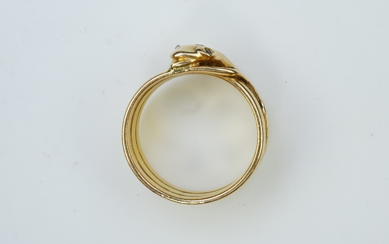 A Victorian gold ring, circa 1876